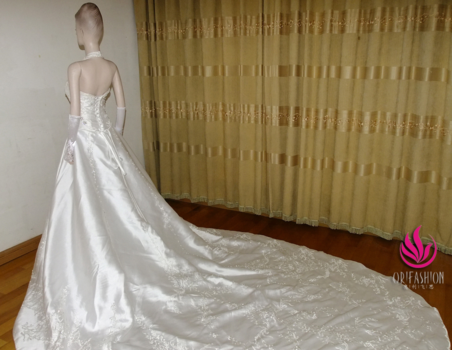 Orifashion Handmade Halter Princess Style Wedding Dres